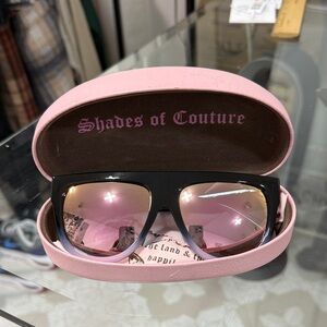 Bird by Juicy Couture Black Frame with Pink Lenses Sunglasses case